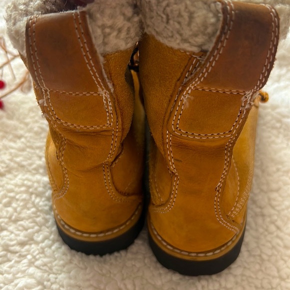 TIMBERLAND Tan LEATHER Lined BOOTS 39975M🥾Size 5.5 Men’s/38 Euro - Picture 6 of 13